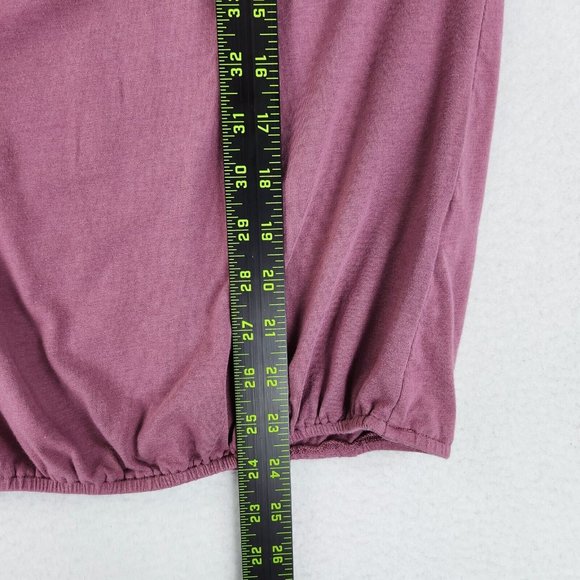 Garnet Hill Shirt Womens Small Mauve Purple Pink Cap Sleeve Scoop Neck Casual - Picture 5 of 9
